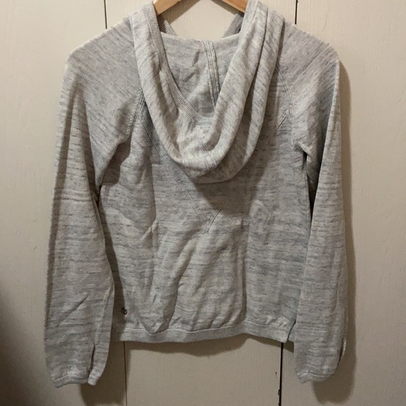 Ivivva Heather Grey Knit Hooded Pullover Sweater - Picture 5 of 6